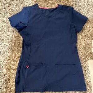 HeartSoul Women’s Scrub Top, Navy, Small